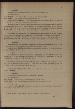 Kaiserlich-königliches Armee-Verordnungsblatt: Personal-Angelegenheiten 19010420 Seite: 3