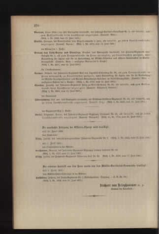 Kaiserlich-königliches Armee-Verordnungsblatt: Personal-Angelegenheiten 19010622 Seite: 8