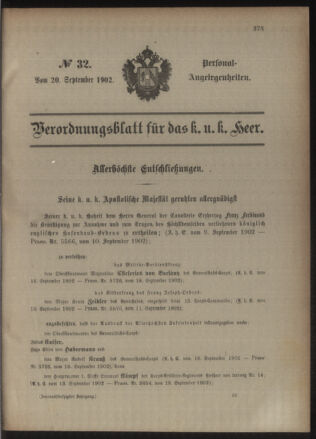 Kaiserlich-königliches Armee-Verordnungsblatt: Personal-Angelegenheiten 19020920 Seite: 1