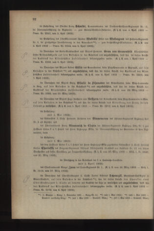 Kaiserlich-königliches Armee-Verordnungsblatt: Personal-Angelegenheiten 19030409 Seite: 2