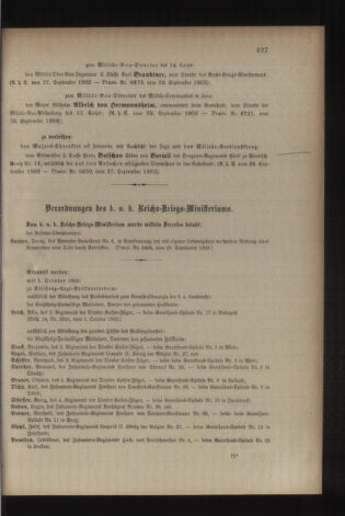 Kaiserlich-königliches Armee-Verordnungsblatt: Personal-Angelegenheiten 19031003 Seite: 3