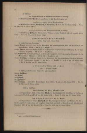 Kaiserlich-königliches Armee-Verordnungsblatt: Personal-Angelegenheiten 19040128 Seite: 2