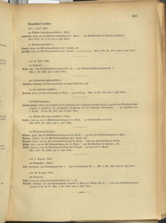 Kaiserlich-königliches Armee-Verordnungsblatt: Personal-Angelegenheiten 19040716 Seite: 7