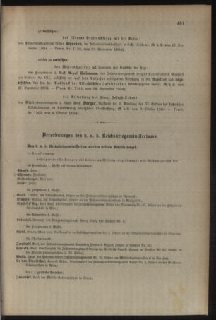 Kaiserlich-königliches Armee-Verordnungsblatt: Personal-Angelegenheiten 19041008 Seite: 5