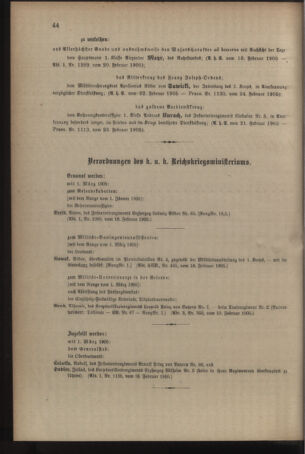 Kaiserlich-königliches Armee-Verordnungsblatt: Personal-Angelegenheiten 19050225 Seite: 2