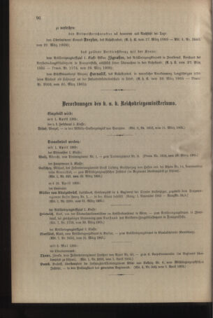 Kaiserlich-königliches Armee-Verordnungsblatt: Personal-Angelegenheiten 19050403 Seite: 4