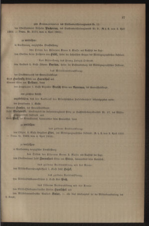 Kaiserlich-königliches Armee-Verordnungsblatt: Personal-Angelegenheiten 19050408 Seite: 5