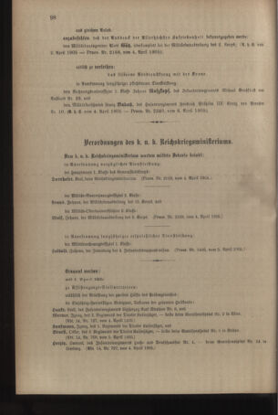 Kaiserlich-königliches Armee-Verordnungsblatt: Personal-Angelegenheiten 19050408 Seite: 6