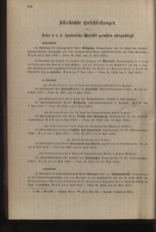 Kaiserlich-königliches Armee-Verordnungsblatt: Personal-Angelegenheiten 19050413 Seite: 2