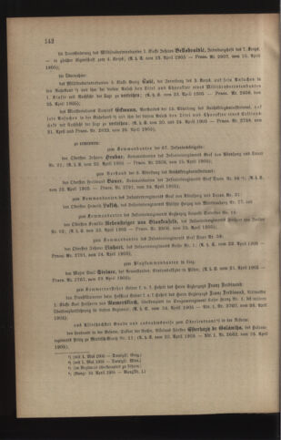 Kaiserlich-königliches Armee-Verordnungsblatt: Personal-Angelegenheiten 19050428 Seite: 4