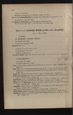 Kaiserlich-königliches Armee-Verordnungsblatt: Personal-Angelegenheiten 19050430 Seite: 32