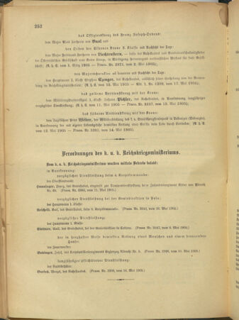 Kaiserlich-königliches Armee-Verordnungsblatt: Personal-Angelegenheiten 19050518 Seite: 4