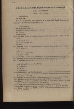 Kaiserlich-königliches Armee-Verordnungsblatt: Personal-Angelegenheiten 19050527 Seite: 14