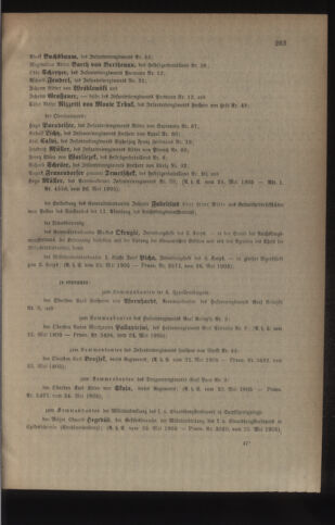 Kaiserlich-königliches Armee-Verordnungsblatt: Personal-Angelegenheiten 19050527 Seite: 3