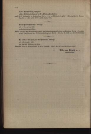 Kaiserlich-königliches Armee-Verordnungsblatt: Personal-Angelegenheiten 19051031 Seite: 20