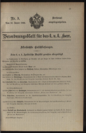 Kaiserlich-königliches Armee-Verordnungsblatt: Personal-Angelegenheiten