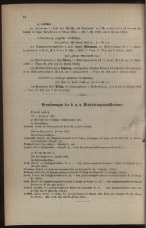 Kaiserlich-königliches Armee-Verordnungsblatt: Personal-Angelegenheiten 19060208 Seite: 2