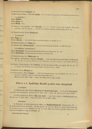 Kaiserlich-königliches Armee-Verordnungsblatt: Personal-Angelegenheiten 19060424 Seite: 9