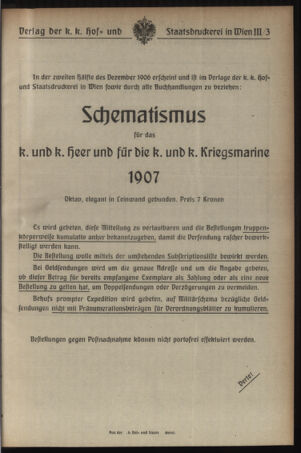 Kaiserlich-königliches Armee-Verordnungsblatt: Personal-Angelegenheiten 19061128 Seite: 37