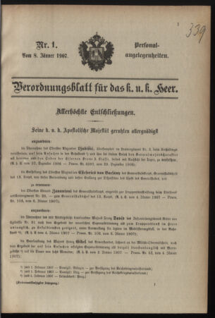 Kaiserlich-königliches Armee-Verordnungsblatt: Personal-Angelegenheiten