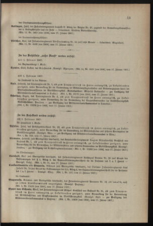 Kaiserlich-königliches Armee-Verordnungsblatt: Personal-Angelegenheiten 19070118 Seite: 7