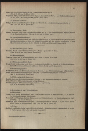 Kaiserlich-königliches Armee-Verordnungsblatt: Personal-Angelegenheiten 19070128 Seite: 9