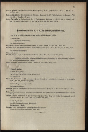 Kaiserlich-königliches Armee-Verordnungsblatt: Personal-Angelegenheiten 19070318 Seite: 5