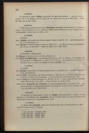 Kaiserlich-königliches Armee-Verordnungsblatt: Personal-Angelegenheiten 19070418 Seite: 2