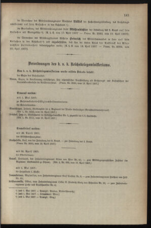 Kaiserlich-königliches Armee-Verordnungsblatt: Personal-Angelegenheiten 19070423 Seite: 7