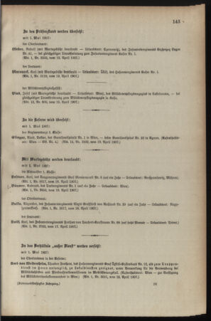 Kaiserlich-königliches Armee-Verordnungsblatt: Personal-Angelegenheiten 19070423 Seite: 9