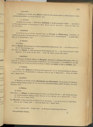 Kaiserlich-königliches Armee-Verordnungsblatt: Personal-Angelegenheiten 19070808 Seite: 9