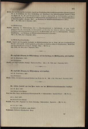 Kaiserlich-königliches Armee-Verordnungsblatt: Personal-Angelegenheiten 19070918 Seite: 11