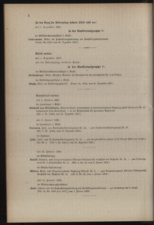 Kaiserlich-königliches Armee-Verordnungsblatt: Personal-Angelegenheiten 19080108 Seite: 6