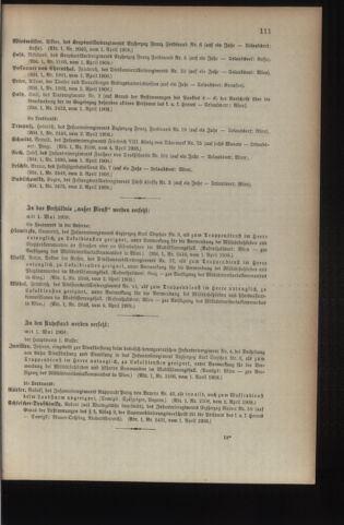 Kaiserlich-königliches Armee-Verordnungsblatt: Personal-Angelegenheiten 19080408 Seite: 11