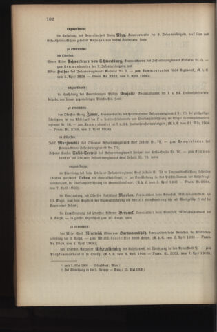 Kaiserlich-königliches Armee-Verordnungsblatt: Personal-Angelegenheiten 19080408 Seite: 2