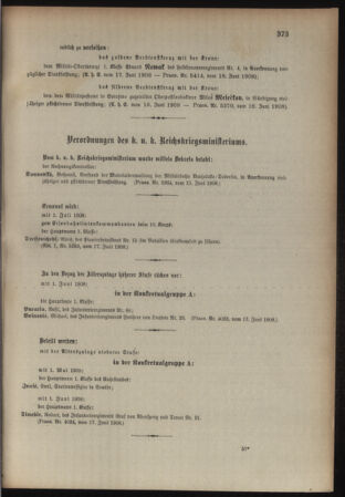 Kaiserlich-königliches Armee-Verordnungsblatt: Personal-Angelegenheiten 19080622 Seite: 3