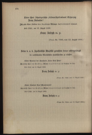 Kaiserlich-königliches Armee-Verordnungsblatt: Personal-Angelegenheiten 19080818 Seite: 36