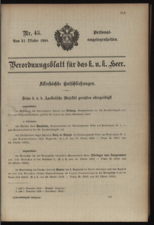 Kaiserlich-königliches Armee-Verordnungsblatt: Personal-Angelegenheiten 19081031 Seite: 89