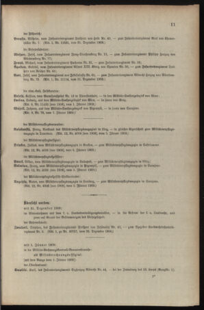 Kaiserlich-königliches Armee-Verordnungsblatt: Personal-Angelegenheiten 19090108 Seite: 11