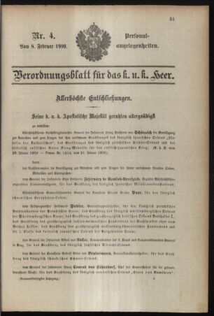 Kaiserlich-königliches Armee-Verordnungsblatt: Personal-Angelegenheiten 19090208 Seite: 1