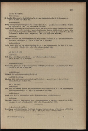 Kaiserlich-königliches Armee-Verordnungsblatt: Personal-Angelegenheiten 19090417 Seite: 19