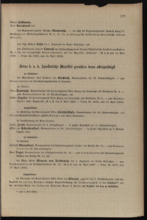 Kaiserlich-königliches Armee-Verordnungsblatt: Personal-Angelegenheiten 19090417 Seite: 7