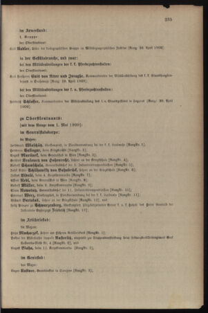 Kaiserlich-königliches Armee-Verordnungsblatt: Personal-Angelegenheiten 19090428 Seite: 23