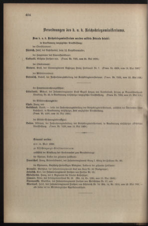 Kaiserlich-königliches Armee-Verordnungsblatt: Personal-Angelegenheiten 19090528 Seite: 34