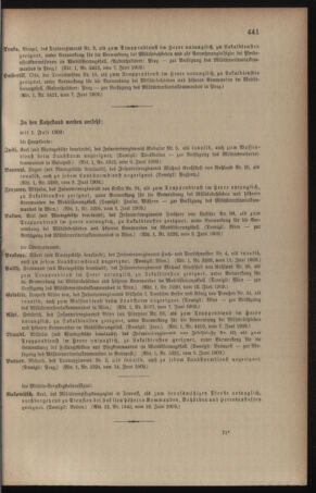 Kaiserlich-königliches Armee-Verordnungsblatt: Personal-Angelegenheiten 19090618 Seite: 11