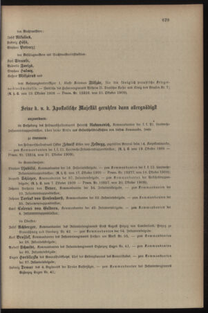 Kaiserlich-königliches Armee-Verordnungsblatt: Personal-Angelegenheiten 19091023 Seite: 7