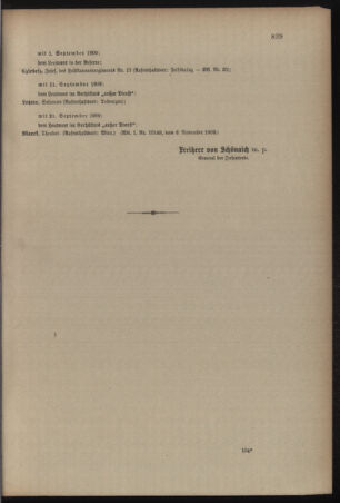 Kaiserlich-königliches Armee-Verordnungsblatt: Personal-Angelegenheiten 19091118 Seite: 11