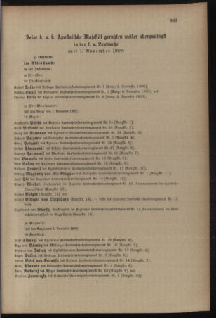 Kaiserlich-königliches Armee-Verordnungsblatt: Personal-Angelegenheiten 19091129 Seite: 23