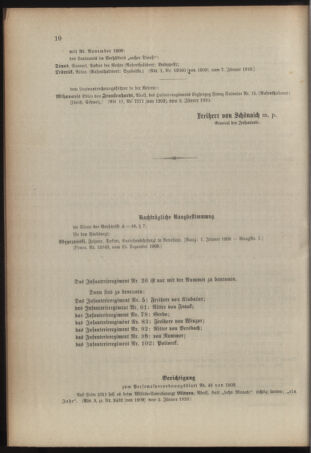 Kaiserlich-königliches Armee-Verordnungsblatt: Personal-Angelegenheiten 19100108 Seite: 10