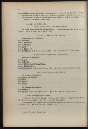 Kaiserlich-königliches Armee-Verordnungsblatt: Personal-Angelegenheiten 19100208 Seite: 6